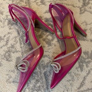 Pink bow Heels - NEVER worn